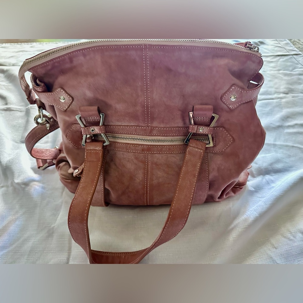 🔥👜 Junior Drake Dusty Rose Leather Bag -- this bag understood the assignment💅 - Picture 2 of 16